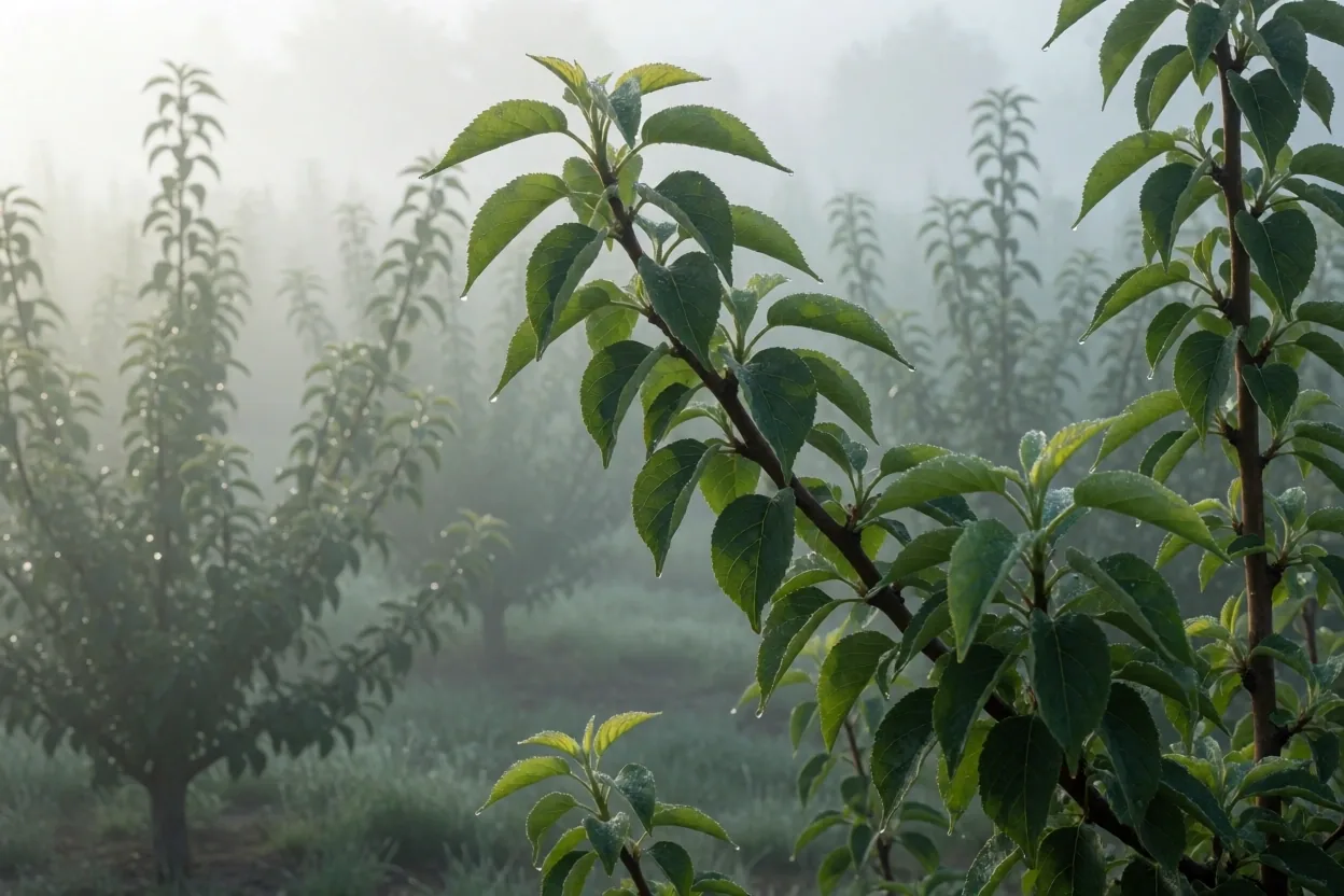Calgary morning orchard landscape